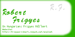 robert frigyes business card